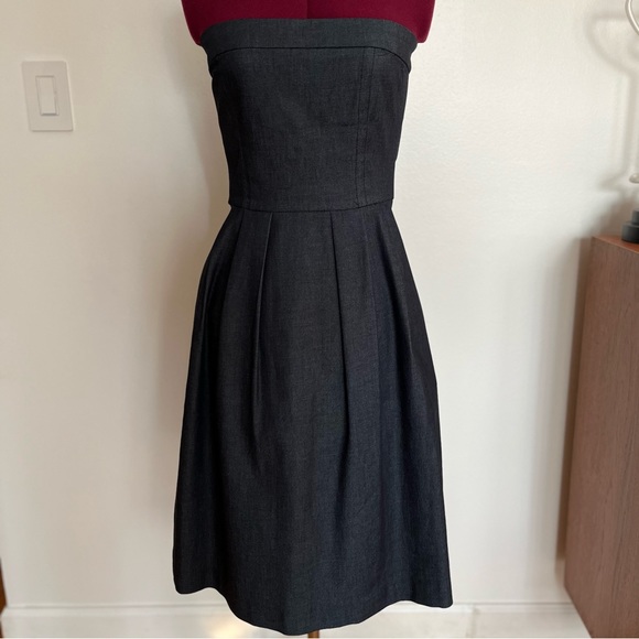 Zara Strapless, Structured Denim Couture Dress. Stunning! - Picture 4 of 5